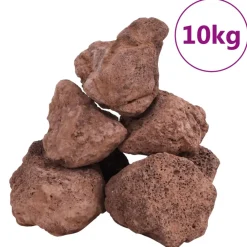 VidaXL - Roches volcaniques 10 kg rouge 10-30 cm Discount