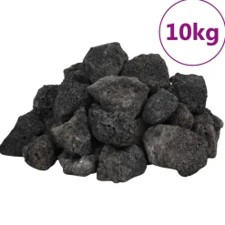 Vidaxl Plantes Et Décoration | - Roches volcaniques 10 kg noir 3-5 cm