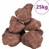 VidaXL Plantes Et Décoration | - Roches volcaniques 25 kg rouge 10-30 cm