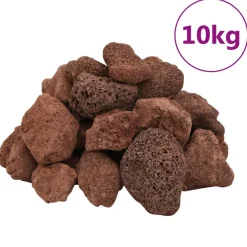VidaXL Plantes Et Décoration | - Roches volcaniques 10 kg rouge 5-8 cm