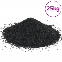Vidaxl Plantes Et Décoration | - Sable pour aquarium 25 kg noir 0,2-2 mm