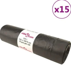 Vidaxl - Sacs poubelles avec cordons 150 pcs noir 240 l Clearance