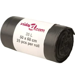 Vidaxl - Sacs poubelles 250 pcs noir 35 l Sale