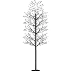VidaXL - Sapin de noël 2000 led bleu cerisier en fleurs 500 cm Hot