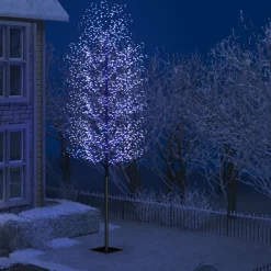 VidaXL - Sapin de noël 2000 led bleu cerisier en fleurs 500 cm Hot