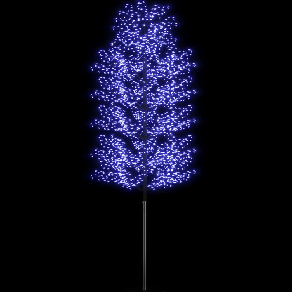 VidaXL - Sapin de noël 2000 led bleu cerisier en fleurs 500 cm Hot