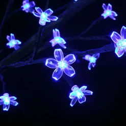 VidaXL - Sapin de noël 2000 led bleu cerisier en fleurs 500 cm Hot