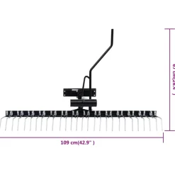 Vidaxl Scarificateurs Et Motoculteurs | - Scarificateur pour tondeuse autoportée 109 cm