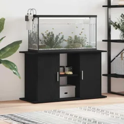 VidaXL Pompes, Filtres, Chauffages Et Accessoires | - Support d'aquarium chêne noir 101x41x58 cm bois d'ingénierie