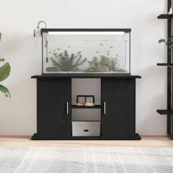 VidaXL Pompes, Filtres, Chauffages Et Accessoires | - Support d'aquarium chêne noir 101x41x58 cm bois d'ingénierie