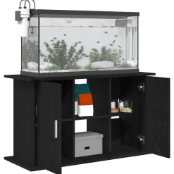 VidaXL Pompes, Filtres, Chauffages Et Accessoires | - Support d'aquarium chêne noir 101x41x58 cm bois d'ingénierie