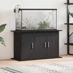 VidaXL Pompes, Filtres, Chauffages Et Accessoires | - Support d'aquarium chêne noir 101x41x58 cm bois d'ingénierie