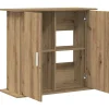 VidaXL Pompes, Filtres, Chauffages Et Accessoires | - Support d'aquarium chêne artisanal 81x36x73 cm bois ingénierie