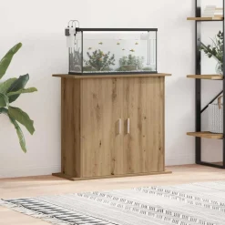 VidaXL Pompes, Filtres, Chauffages Et Accessoires | - Support d'aquarium chêne artisanal 81x36x73 cm bois ingénierie