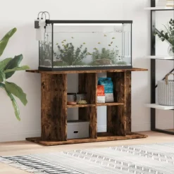 VidaXL Aquariums Et Meubles | - Support pour aquarium chêne fumé 100x40x60 cm bois d ingénierie