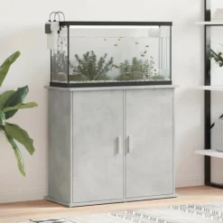 VidaXL - Support pour aquarium gris béton 81x36x73 cm bois d ingénierie Online
