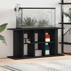 VidaXL Pompes, Filtres, Chauffages Et Accessoires | - Support pour aquarium chêne noir 120x40x60 cm bois d'ingénierie