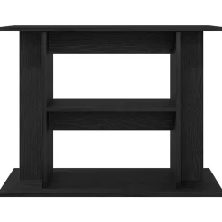 VidaXL Pompes, Filtres, Chauffages Et Accessoires | - Support pour aquarium chêne noir 80x35x60cm bois d'ingénierie