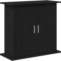 VidaXL Pompes, Filtres, Chauffages Et Accessoires | - Support pour aquarium chêne noir 81x36x73 cm bois d'ingénierie