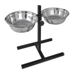 VidaXL Gamelles Et Autres Accessoires | - Support réglable avec 2 bols de 41 l pour chien