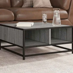 Vidaxl - Table basse sonoma gris 60,5x60,5x30 cm bois d'ingénierie/métal Outlet