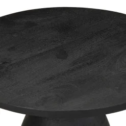 Vidaxl - Table d'appoint noir ø50x40 cm bois de manguier massif