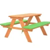 VidaXL - Table de pique nique pour enfants avec bancs 89x79x50 cm sapin New