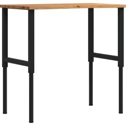 Vidaxl Mercerie | - Établi marron clair 100x60x(71,5-98) cm bois de chêne massif