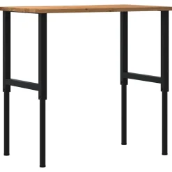 Vidaxl Mercerie | - Établi marron clair 100x60x(71,5-98) cm bois de chêne massif