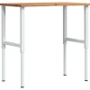 Vidaxl Mercerie | - Établi marron clair 100x60x(71,5-98) cm bois de chêne massif