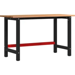 Vidaxl Mercerie | - Établi marron clair 140x60x81,5 cm bois de chêne massif