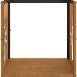 VidaXL Bois Et Accessoires De Cheminées | - Étagère à bois 40x40x40 cm acier résistant aux intempéries
