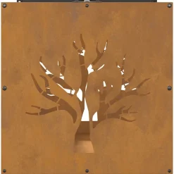 VidaXL Bois Et Accessoires De Cheminées | - Étagère à bois 40x40x40 cm acier résistant aux intempéries