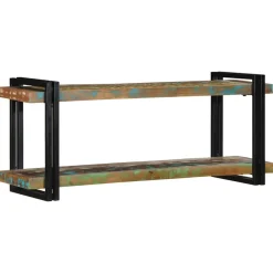Vidaxl Mobilier D'Intérieur | - Étagère murale multicolore bois massif récupération