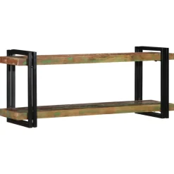 Vidaxl Mobilier D'Intérieur | - Étagère murale multicolore bois massif récupération