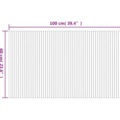 Vidaxl Objets De Décoration | - Tapis rectangulaire gris 60x100 cm bambou