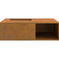 Vidaxl - Vitrexl foyer avec rangement à bûches 100x100x30 cm acier résistant aux intempéries Outlet