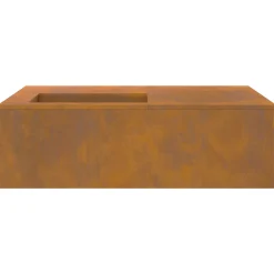 Vidaxl - Vitrexl foyer avec rangement à bûches 100x100x30 cm acier résistant aux intempéries Outlet