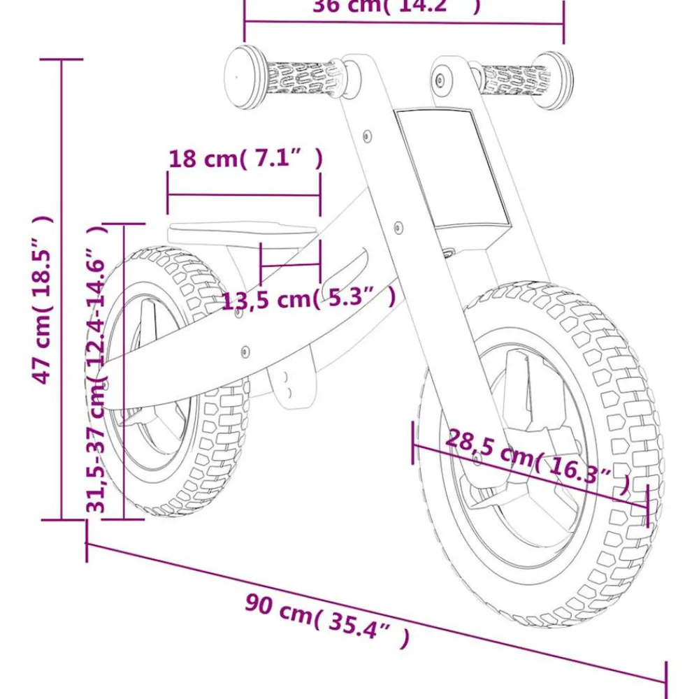 Vidaxl - Vélo d'équilibre pour enfants rouge Sale