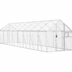 Vidaxl - Volière argenté 1,79x8x1,85 m aluminium Hot