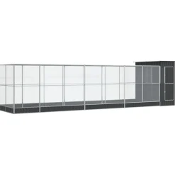 VidaXL - Volière avec extension argenté 830x203x216 cm acier Clearance