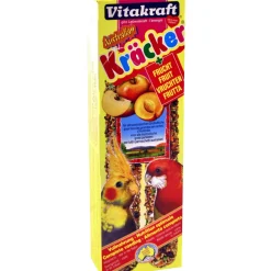 Vitakraft Alimentation | - Friandise Kräcker aux fruits pour grandes perruches - Lot de 2 - 180 g