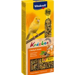 Vitakraft - Friandises Kräcker stick au miel pour canaris - Lot de 3 - 93 g Online