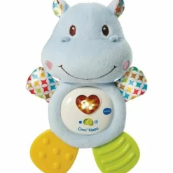 Vtech Baby - Hochet croc'hippo - peluche texturée bleue Best
