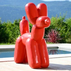 Wanda Collection - Statue chien ballon rouge 100 cm Online