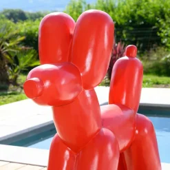 Wanda Collection - Statue chien ballon rouge 100 cm Online