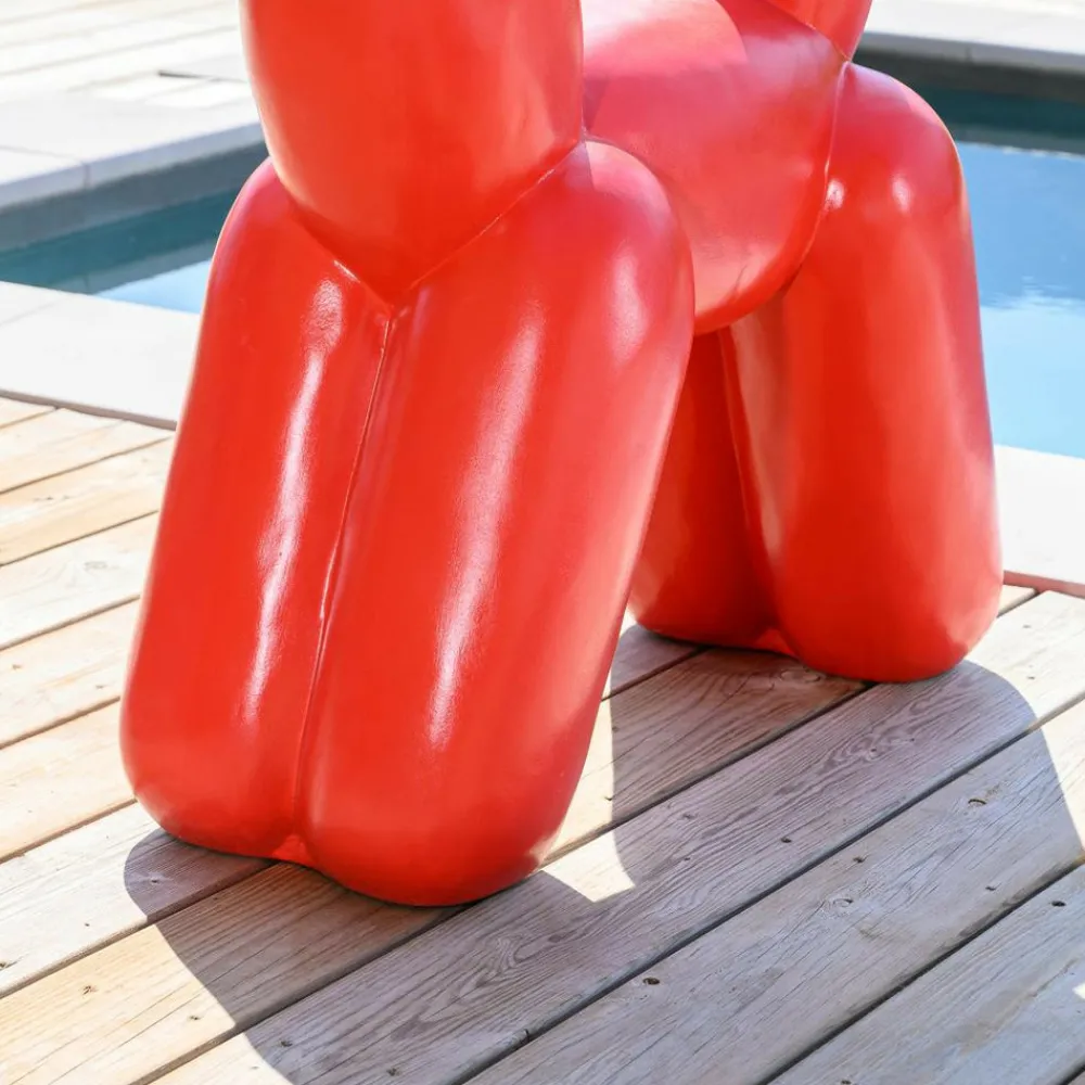 Wanda Collection - Statue chien ballon rouge 100 cm Online