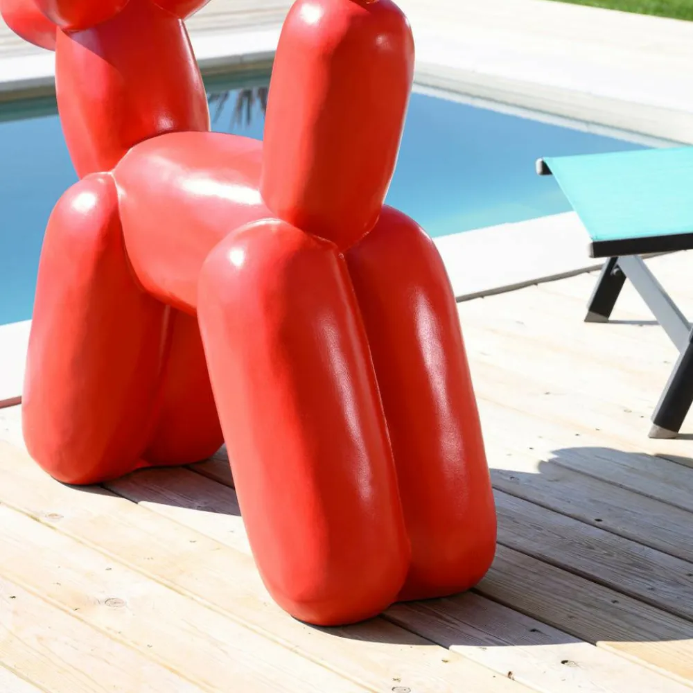 Wanda Collection - Statue chien ballon rouge 100 cm Online