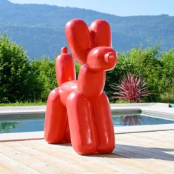 Wanda Collection - Statue chien ballon rouge 100 cm Online
