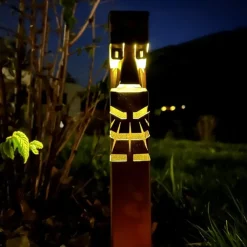 Wattethome - Balise solaire tiki décorative en métal New